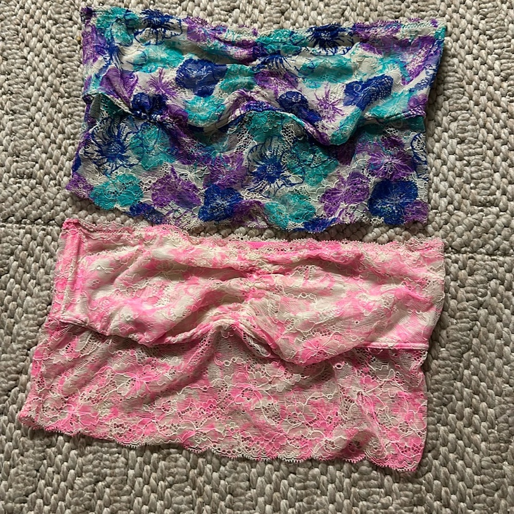 Pink bandeaus - set of 2